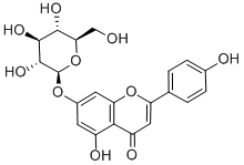 2-(4-Hydroxy-3,5-dimethoxyphenyl)-7-(β-D-glucopyranosyloxy)-5-hydroxy-4H-1-benzopyran-4-one结构式