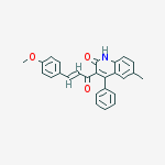 3-[(2e)-3-(4-methoxyphenyl)-2-propenoyl]-6-methyl-4-phenyl-2(1h)- Quinolinone结构式