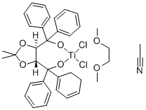 Structure of (4R,5R)-(-)-2,2-DIMETHYL-TETRAPHENYL-1,3-DIOXOLANE-4,5-DIMETHANOLATO[1,2-BIS(DIMETHOXY)ETHANE]TITANIUM(IV) DIC
