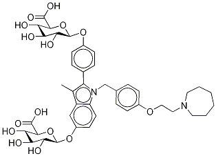 Bazedoxifene Bis-?-D-Glucuronide结构式