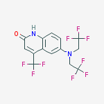 6-[bis(2,2,2-trifluoroethyl)amino]-4-(trifluoromethyl)-1h-quinolin-2-one结构式
