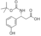 Structure of BOC-(R)-3-AMINO-3-(4-HYDROXY-PHENYL)-PROPIONIC ACID