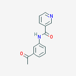 N-(3-acetylphenyl)-3-Pyridinecarboxamide结构式