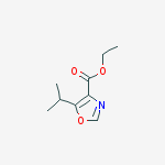 Ethyl 5-propan-2-yl-1,3-oxazole-4-carboxylate结构式