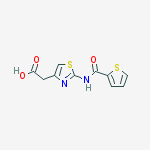 Structure of 2-[2-(thiophene-2-carbonylamino)-1,3-thiazol-4-yl]acetic Acid