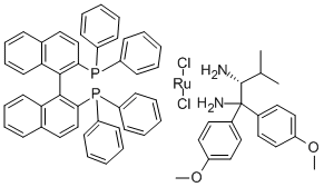 Structure of DICHLORO[(R)-2,2-BIS(DIPHENYLPHOSPHINO)-1,1-BINAPHTHYL][(R)-1,1-BIS(P-METHOXYPHENYL)-2-ISOPROPYLETHANE-1,2-DIAMINE]RUTHENIUM(II)
