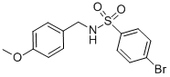 N-(4-甲氧基苄基)-4-溴苯磺酰胺结构式