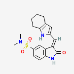 Structure of (3Z)-N,N-Dimethyl-2-oxo-3-(4,5,6,7-tetrahydro-1H-indol-2-ylmethylene)indoline-5-sulfonamide