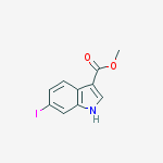 6-Iodo-1H-indole-3-carboxylic acid methyl ester结构式