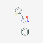Structure of 3-phenyl-5-(thiophen-2-yl)-[1,2,4]oxadiazole