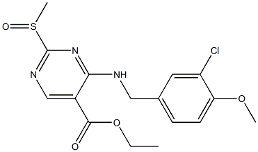 Structure of 4-(3-chloro-4-MethoxybenzylaMino)-5-ethoxycarbonyl-2-MethylsulfinylpyriMidine