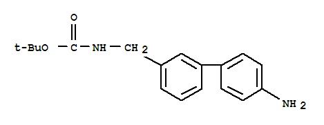 Structure of Carbamic acid, [(4'-amino[1,1'-biphenyl]-3-yl)methyl]-, 1,1-dimethylethyl ester