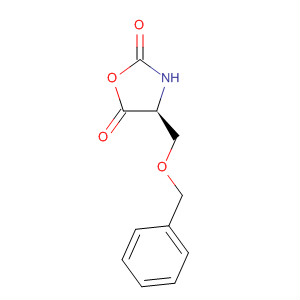Structure of 2,5-Oxazolidinedione, 4-[(phenylmethoxy)methyl]-, (S)-