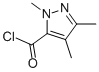 1H-Pyrazole-5-carbonylchloride, 1,3,4-trimethyl-结构式