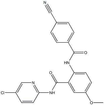 Structure of N-(5-Chloro-2-pyridinyl)-2-[(4-cyanobenzoyl)amino]-5-methoxybenzamide