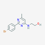 2-[[2-(4-Bromophenyl)-6-methyl-4-pyrimidinyl]amino]ethanol结构式