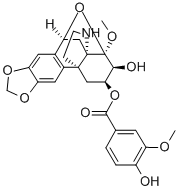 Structure of 8β,10β-Epoxy-8-methoxy-2,3-[methylenebis(oxy)]hasubanan-6β,7β-diol 6-(4-hydroxy-3-methoxybenzoate)