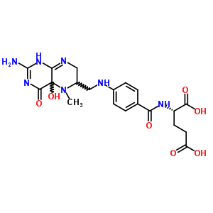 Structure of N-(4-{[(2-amino-4a-hydroxy-5-methyl-4-oxo-1,4,4a,5,6,7-hexahydropteridin-6-yl)methyl]amino}benzoyl)-L-glutamic acid