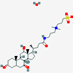 3-[(3-Cholamidopropyl)dimethylammonio]-1-propanesulfonate hydrate结构式