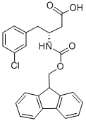 Structure of FMOC-(R)-3-AMINO-4-(3-CHLORO-PHENYL)-BUTYRIC ACID