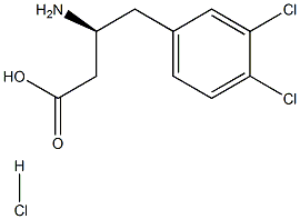(S)-3-AMino-4-(3,4-dichlorophenyl)-butyric acid-HCl结构式