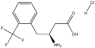 Structure of Benzenebutanoic acid, beta-amino-2-(trifluoromethyl)-, hydrochloride (1:1), (betaS)-