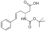 (3R)-3-[(叔丁氧羰基)氨基]-6-苯基-5-己烯酸结构式