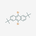 Chemical structure of Anthracene, 9,10-dibromo-2,6-bis(1,1-dimethylethyl)-