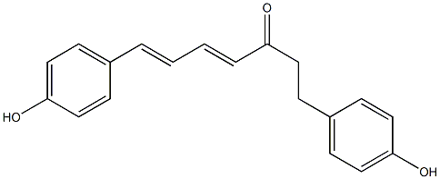 4,6-Heptadien-3-one, 1,7-bis(4-hydroxyphenyl)-, (4E,6E)-结构式