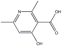 Structure of 3-Pyridinecarboxylic acid, 4-hydroxy-2,6-dimethyl-