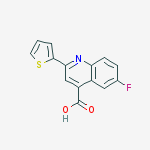 6-FLUORO-2-THIOPHEN-2-YL-QUINOLINE-4-CARBOXYLIC ACID结构式