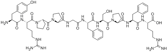 Structure of TYR-ARG-PRO-PRO-GLY-PHE-SER-PRO-PHE-ARG