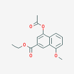 2-Naphthalenecarboxylic acid, 4-(acetyloxy)-8-methoxy-, ethyl ester结构式