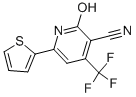 2-HYDROXY-6-(2-THIENYL)-4-(TRIFLUOROMETHYL)PYRIDINE-3-CARBONITRILE结构式