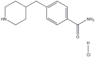 Structure of Benzamide, 4-(4-piperidinylmethyl)-, hydrochloride (1:1)