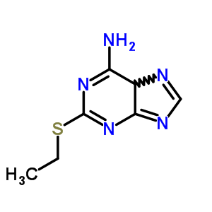 Structure of 2-ethylsulfanyl-7h-purin-6-amine