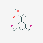 Cyclopropanecarboxylic acid, 1-[3,5-bis(trifluoromethyl)phenyl]-结构式