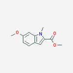 Methyl 6-methoxy-1-methyl-1H-indole-2-carboxylate结构式