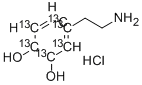 Structure of 2-(3,4-DIHYDROXYPHENYL-13C6)ETHYLAMINE HCL