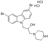 Structure of 3,6-DIBROMO-ALPHA-(1-PIPERAZINYLMETHYL)-9H-CARBAZOLE-9-ETHANOL DIHYDROCHLORIDE
