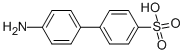 Structure of 4-Biphenylsulfonic acid, 4-amino-