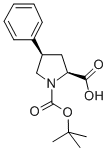 Structure of (2S,4R)-BOC-4-PHENYL-PYRROLIDINE-2-CARBOXYLIC ACID