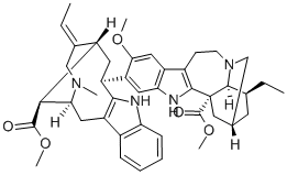 Structure of 12-Methoxy-13-((3alpha)-17-methoxy-17-oxovobasan-3-yl)ibogamine-18-carboxylic acid methyl ester
