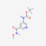 Carbamic acid, [5-[(methoxymethylamino)carbonyl]-3-pyridinyl]-,1,1-dimethylethyl ester结构式