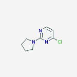 4-chloro-2-(pyrrolidin-1-yl)pyrimidine结构式