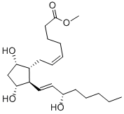 Structure of 9ALPHA, 11ALPHA, 15S-TRIHYDROXY-PROSTA-5Z, 13E-DIEN-1-OIC ACID, METHYL ESTER