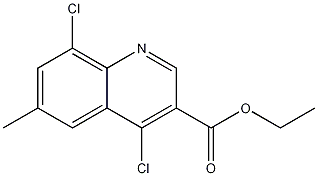 4,8-Dichloro-6-methylquinoline-3-carboxylic acid ethyl ester结构式