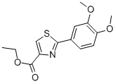 Structure of ethyl 2-(3,4-dimethoxyphenyl)-1,3-thiazole-4-carboxylate