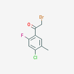 2-Bromo-1-(4-chloro-2-fluoro-5-methylphenyl)-1-etha结构式