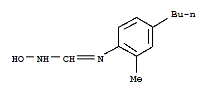Structure of methanimidamide, N'-(4-butyl-2-methylphenyl)-N-hydroxy-